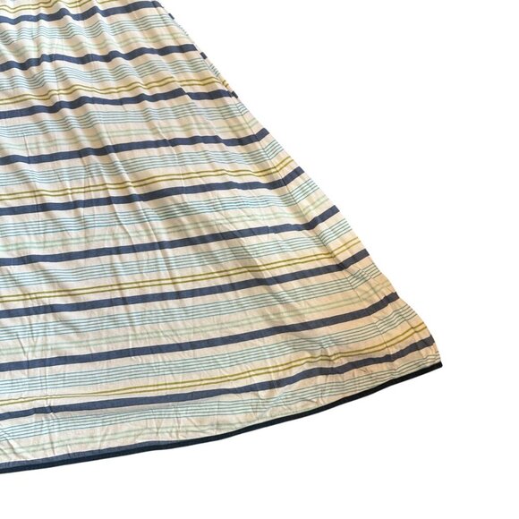 Eze Sur Mer Stripe Print Wrap Dress Spaghetti Strap Cotton Stretch Medium NWT - Picture 10 of 11